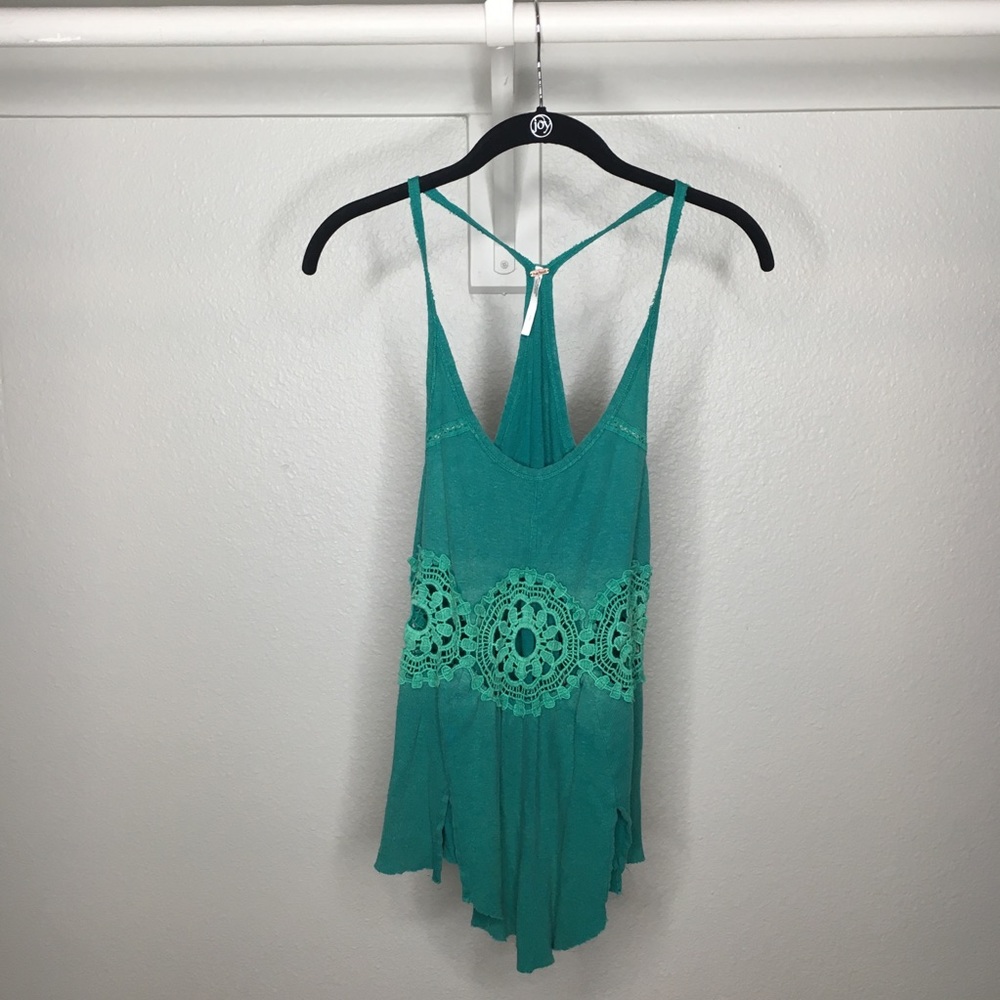 FREE PEOPLE cutout floral top